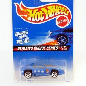 Hot Wheels Silhouette II #565 Dealer's Choice 1 of 4 Blue Die-Cast Car 1997